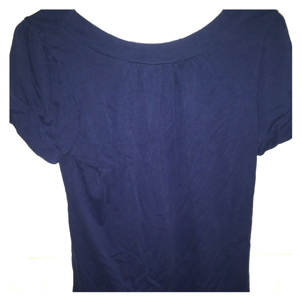 Navy Blue with Deep neckline